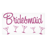 MultiMartini-Bridesmaid-Pink Photo Card Template