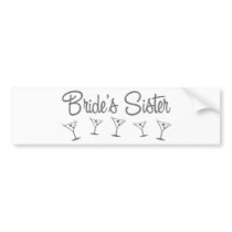 MultiMartini-BridesSister-grey bumper stickers by WeddingWorks MultiMartini-BridesSister-grey bumper stickers