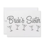 MultiMartini-BridesSister-grey Personalized Invitations