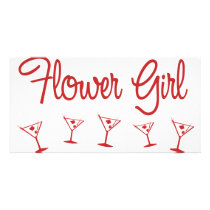 MultiMartini-FlowerGirl-Red photo cards by WeddingWorks MultiMartini-FlowerGirl-Red photo cards