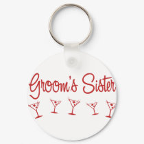 MultiMartini-GroomsSister-Red keychains by WeddingWorks MultiMartini-GroomsSister-Red keychains