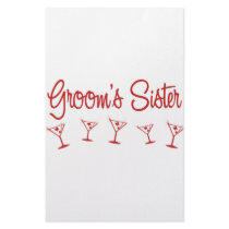 MultiMartini-GroomsSister-Red Custom Stationery