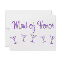 MultiMartini-MaidHonor-Purp invitations by WeddingWorks MultiMartini-MaidHonor-Purp invitations