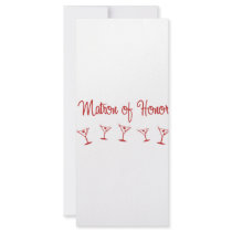 MultiMartini-MatronHonor-Red rack cards by WeddingWorks MultiMartini-MatronHonor-Red rack cards