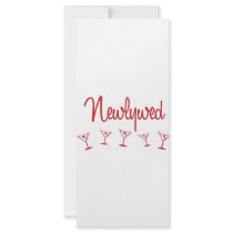 MultiMartini-Newlywed-Red rack cards by WeddingWorks MultiMartini-Newlywed-Red rack cards