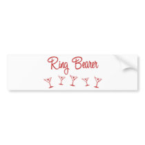 MultiMartini-RingBearer-Red bumper stickers by WeddingWorks MultiMartini-RingBearer-Red bumper stickers