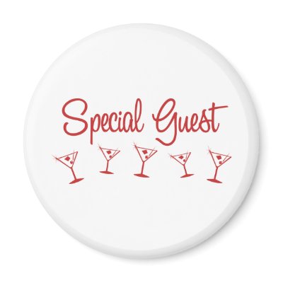 MultiMartini-SpecialGuest-Red Fridge Magnets
