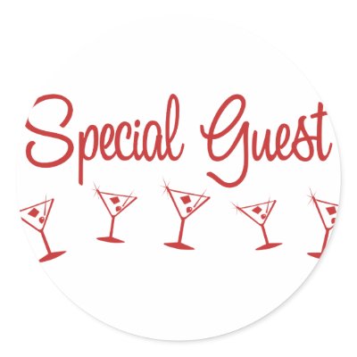 MultiMartini-SpecialGuest-Red Round Sticker