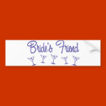 MultiMartiniBridesFriendIndigo bumper stickers
