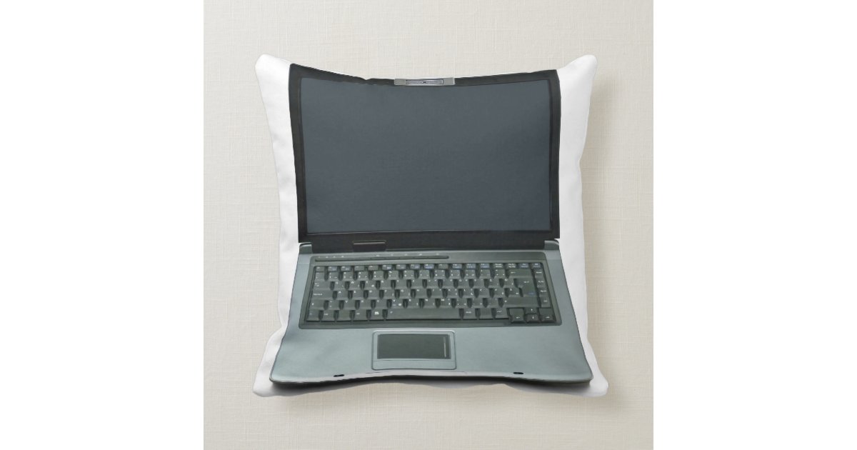 multimedia notebook computer throw pillow Zazzle