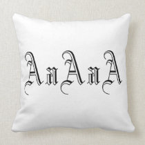 Multiple A Monogram in Black and White I american mojo pillows