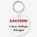Multiple Allergies Keychain by SimplyV Multiple Allergies Keychain