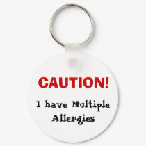Multiple Allergies Keychain