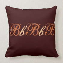 Multiple B Monogram in Brown and Beige I pillows