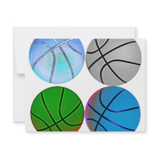 Multiple Basketballs invitation