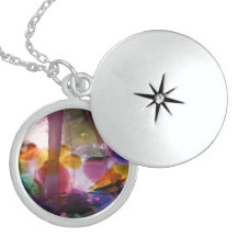 Multiple Colored Glass Maze Locket