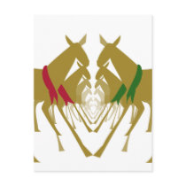 Multiple Deer with Scarves postcards