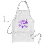 Multiple Fleur de Lis in Purple Shades Aprons