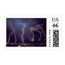 Multiple Lightning Strikes Postage Stamps