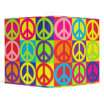 Multiple Multicolor Peace Vinyl Binders