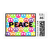Multiple Multicolor Peace Postage