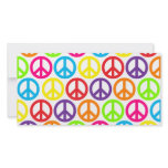 Multiple Multicolor Peace Signs Photo Card Template