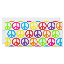 Multiple Multicolor Peace Signs Rack Cards