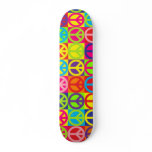 Multiple Multicolor Peace Skate Board Decks