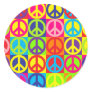 Multiple Multicolor Peace Round Sticker