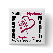 Multiple Myeloma Awareness Month Butterfly Heart buttons by cancerapparel Multiple Myeloma Awareness Month Butterfly Heart buttons