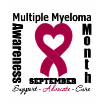 Multiple Myeloma AWARENESS Month Heart Ribbon t-shirts by cancerapparel Multiple Myeloma AWARENESS Month Heart Ribbon t-shirts