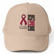 Multiple Myeloma Cancer Hope Love Cure Ribbon Hats