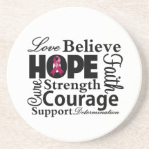 Multiple Myeloma Collage of Hope Drink Coasters