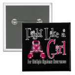 Multiple Myeloma Cool Retro Fight Like a Girl buttons