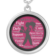Multiple Myeloma Fight Like A Girl Collage Necklaces