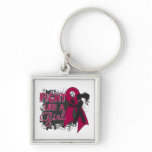 Multiple Myeloma Fight Like A Girl Grunge keychains