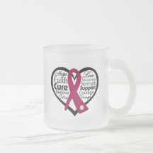Multiple Myeloma Heart Ribbon Collage Coffee Mug