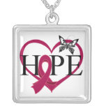 Multiple Myeloma Hope Butterfly Heart Décor necklaces