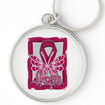 Multiple Myeloma Hope Butterfly Portrait Key Chains