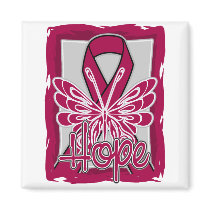 Multiple Myeloma Hope Butterfly Portrait Refrigerator Magnets