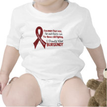 Multiple Myeloma I Proudly Wear Burgundy 1 Baby Bodysuit