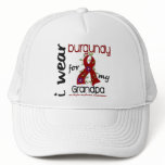 Multiple Myeloma I WEAR BURGUNDY FOR MY GRANDPA 43 Mesh Hats