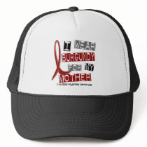 MULTIPLE MYELOMA I Wear Burgundy For My Mother 37 Trucker Hat