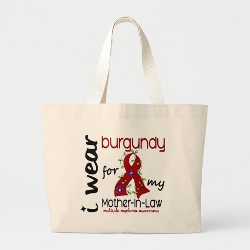 Multiple Myeloma I WEAR BURGUNDY FOR MY MOTHER-IN- Canvas Bags