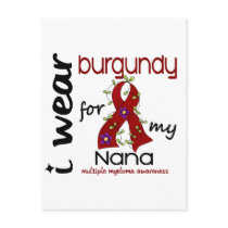 Multiple Myeloma I WEAR BURGUNDY FOR MY NANA 43 postcards by awarenessgifts Multiple Myeloma I WEAR BURGUNDY FOR MY NANA 43 postcards