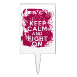 Multiple Myeloma Keep Calm and Fight On Rectangular Cake Pick