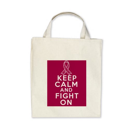 Multiple Myeloma Keep Calm and Fight On Canvas Bag