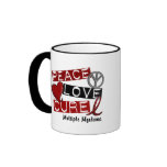 Multiple Myeloma PEACE LOVE CURE 1 Coffee Mug