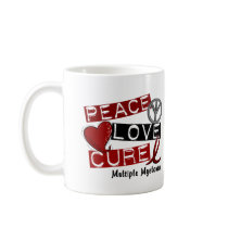 Multiple Myeloma PEACE LOVE CURE 1 Mugs