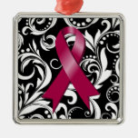 Multiple Myeloma Ribbon Deco Noir Ornament
